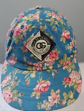 Obey Hat Rue De La Ruine Blue Floral Hat Adjustable One Size Fits Most